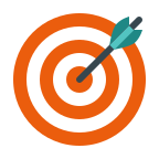 Cartoon bullseye icon