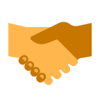 Cartoon handshake